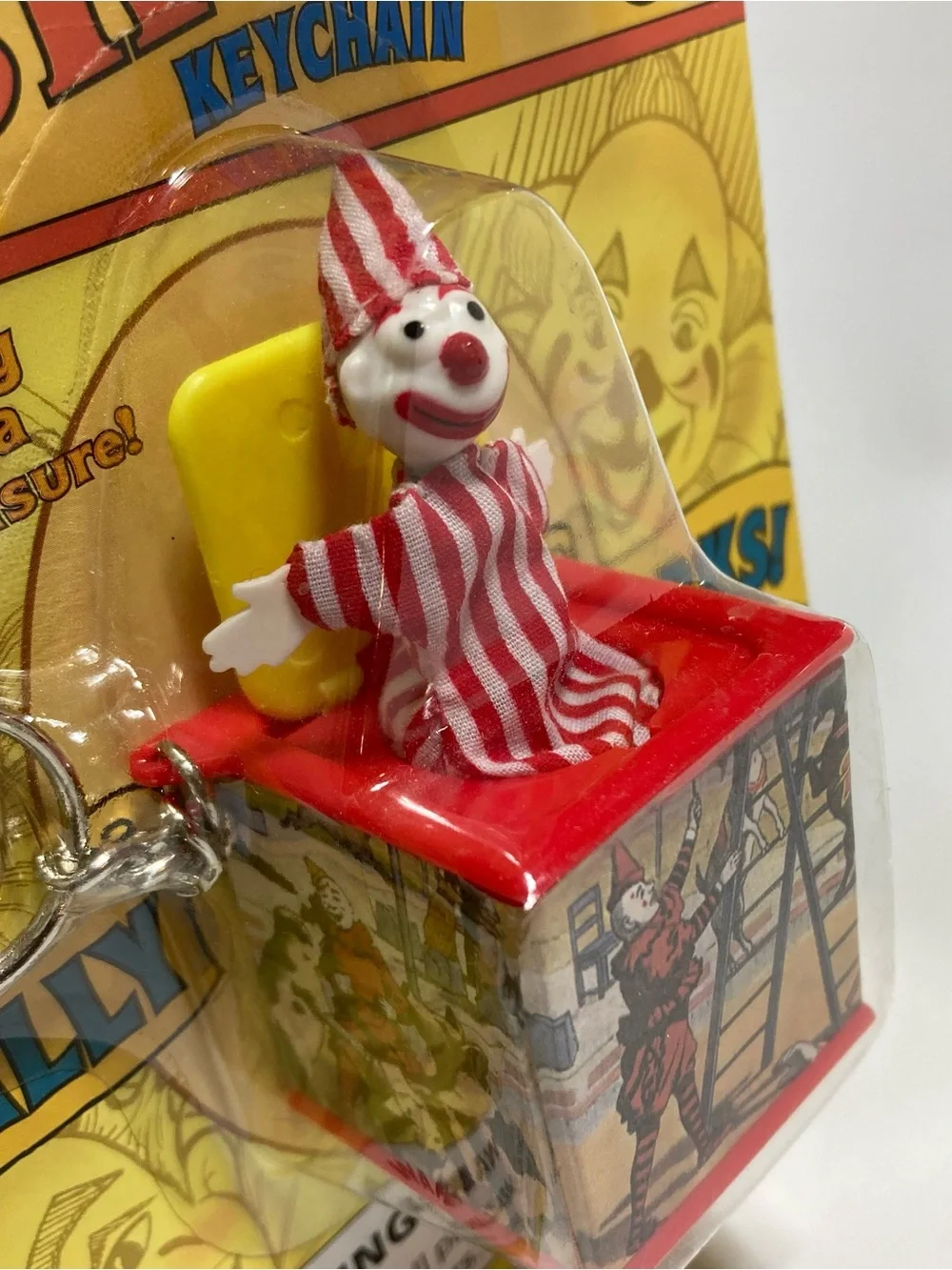 NEW Jack in the Box Keychain Vtg 1998 Pocket Mini Basic Fun #561-0 Rare NIP